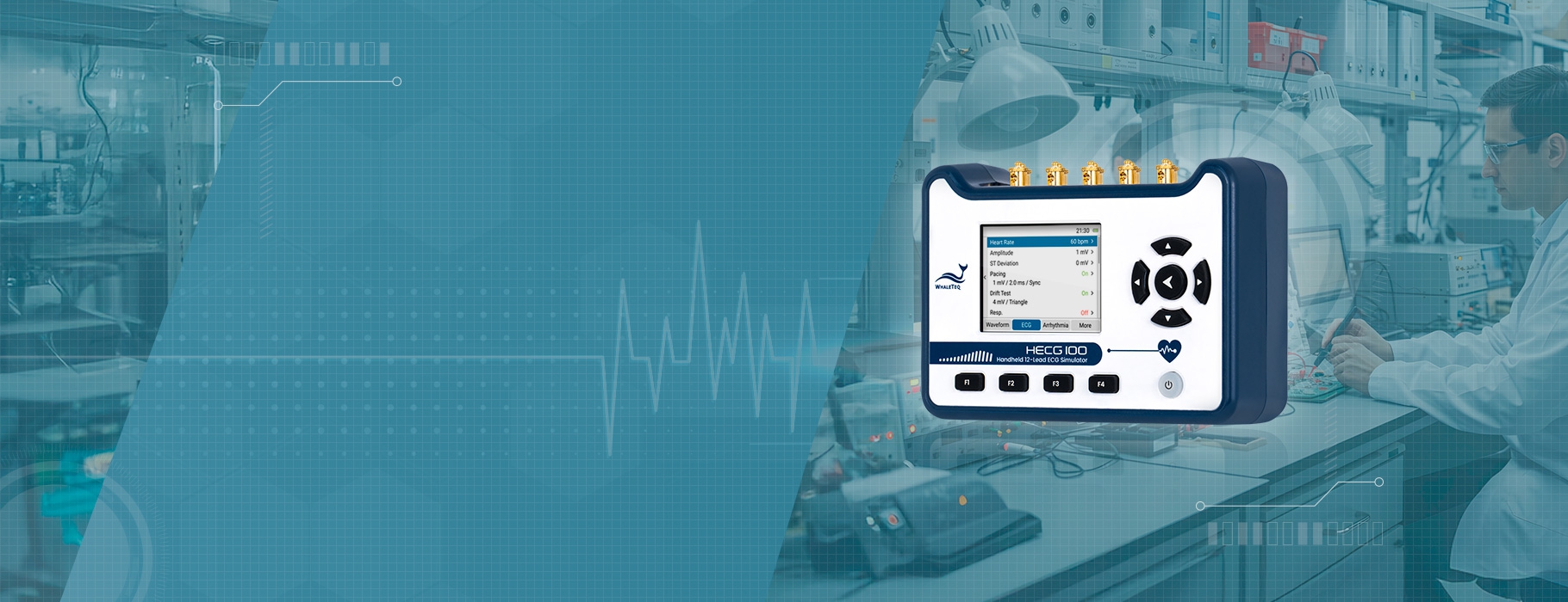 HECG100<br>Handheld 12-lead ECG Simulator